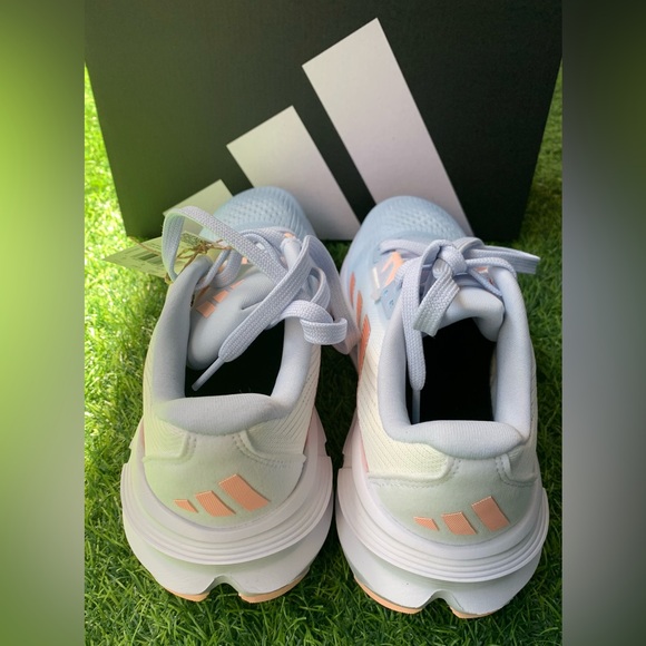 adidas Women's Light Blue & Pink Athletic Running Shoes - Picture 2 of 4